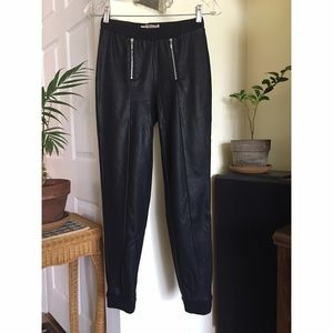 F21 Faux Leather Joggers