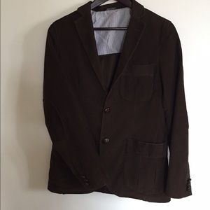 Billy Reid Sz 38 Men's Corduroy Coat Jacket, Brown