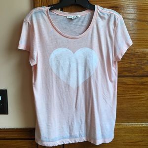 Express One Eleven boxy heart t-shirt.