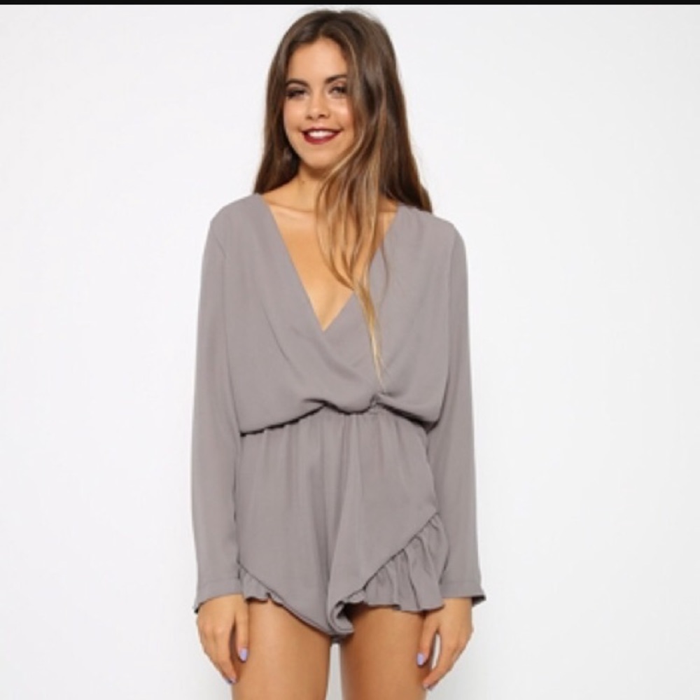 Cute gray romper