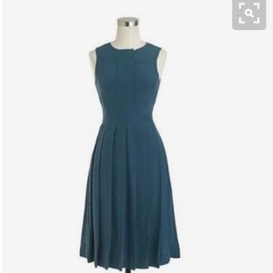 NWT JCrew pleated silk dress