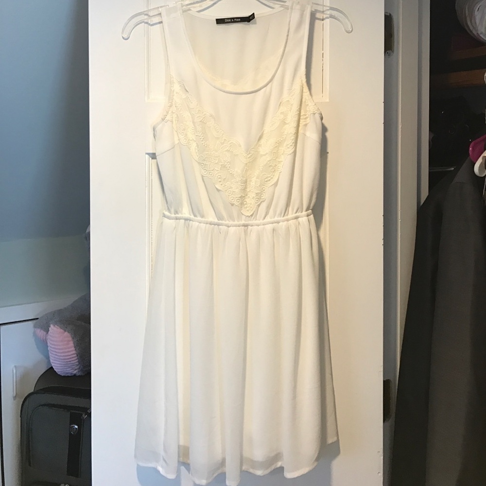 White sheer flowy dress