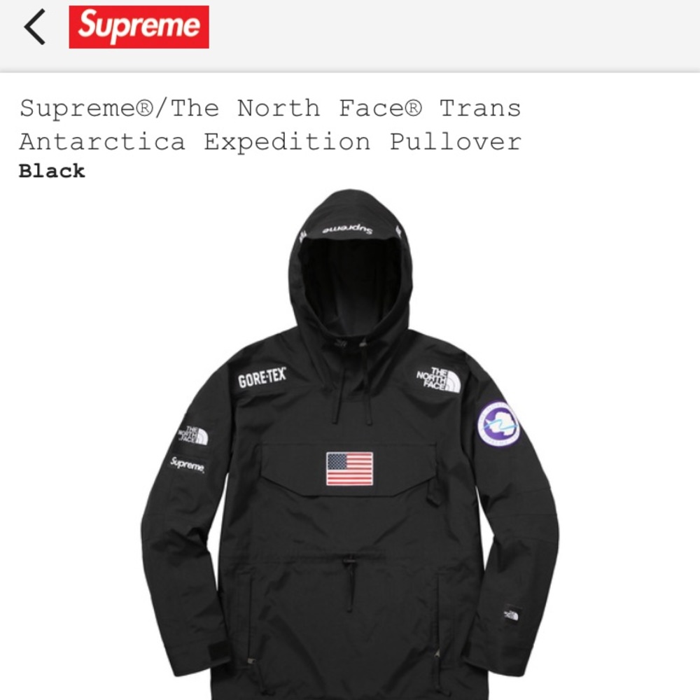 💧SOLD💧 supreme x north face pullover