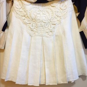 NWOT Anthropologie Linen Pleated Skirt-💲⬇️