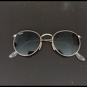 Ray Bans Round Metal Gold Frame