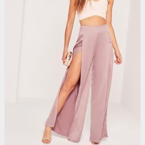 NWT. Split wide leg trousers.