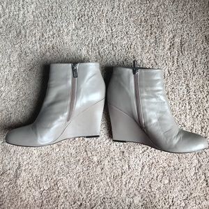Calvin Klein wedge platform booties