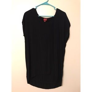 Black long line short sleeve