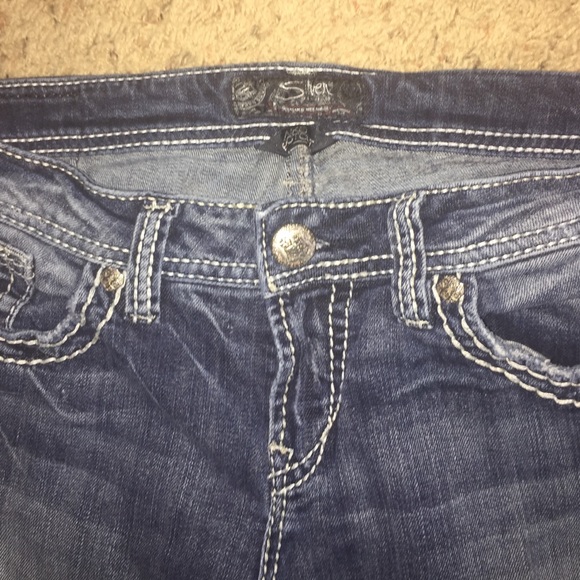 SILVER Jeans w / Bling  perfect  100%  authentic - Picture 2 of 4