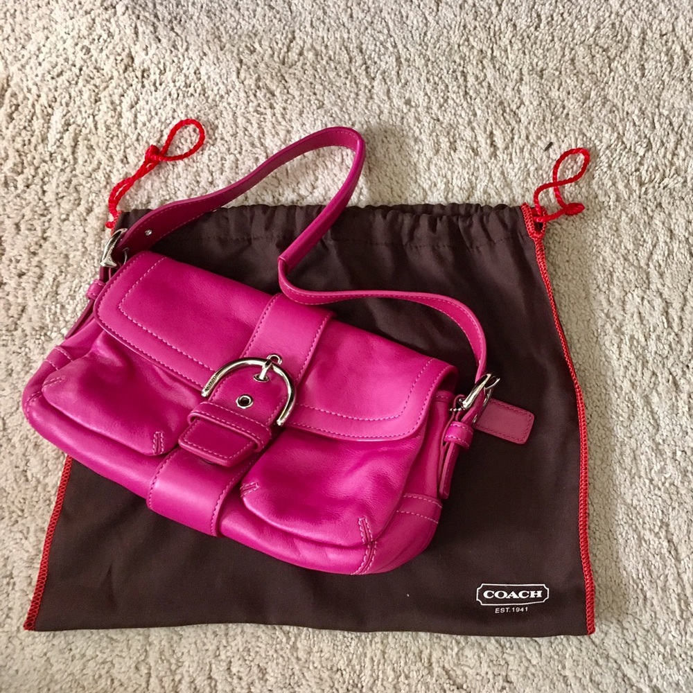 Coach pink handbag, small