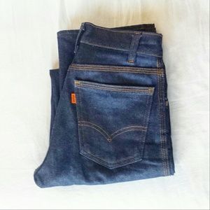 Vintage Levi's student fit orange tab jeans