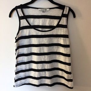MOVING SALE Forever 21 striped lace tank