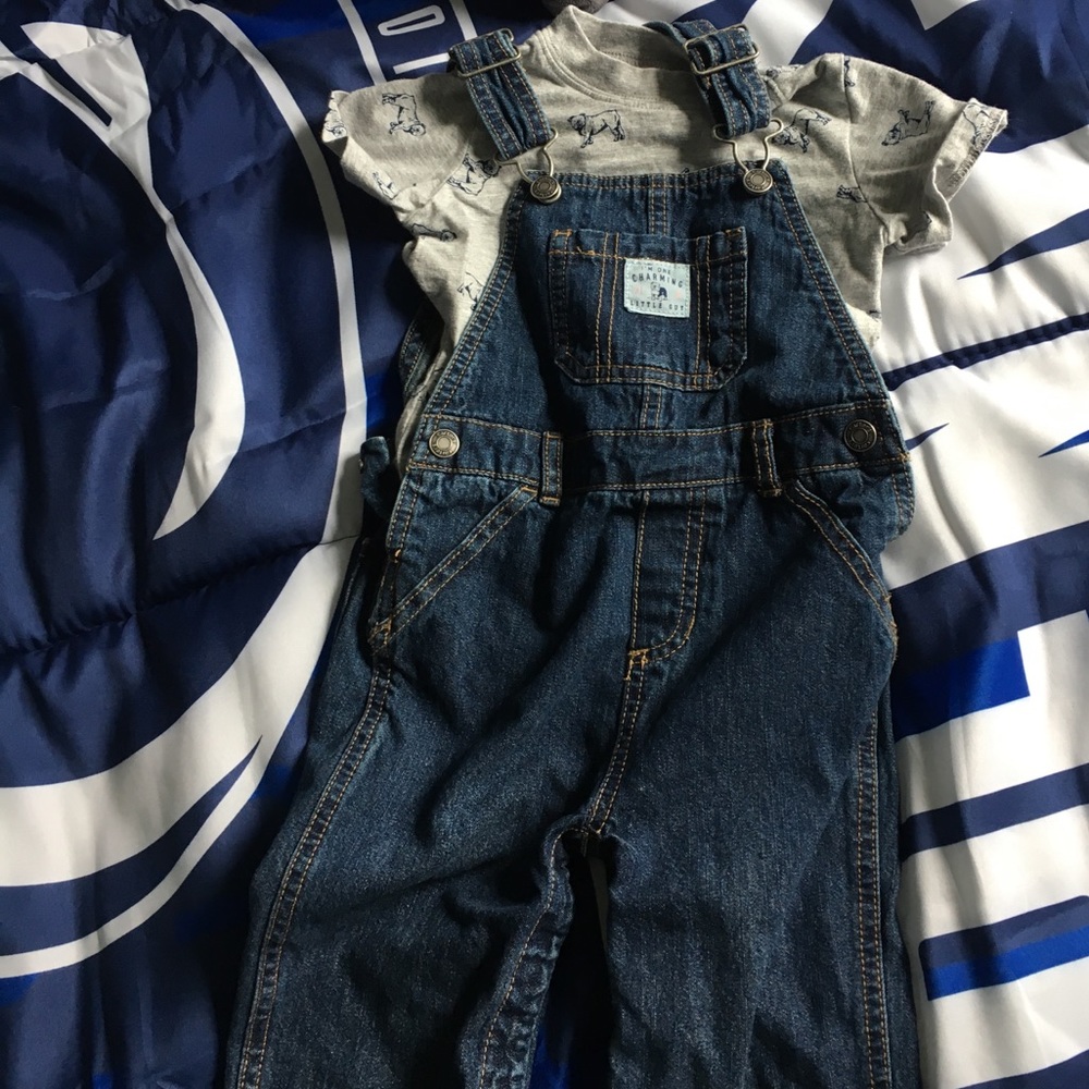 Carter's overalls and matching tshirt