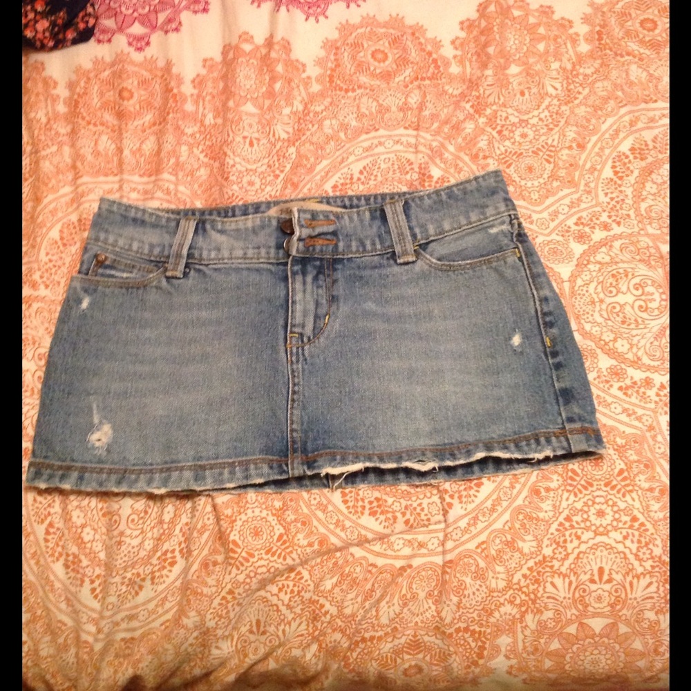 Hollister Denim Mini Skirt. Size 1