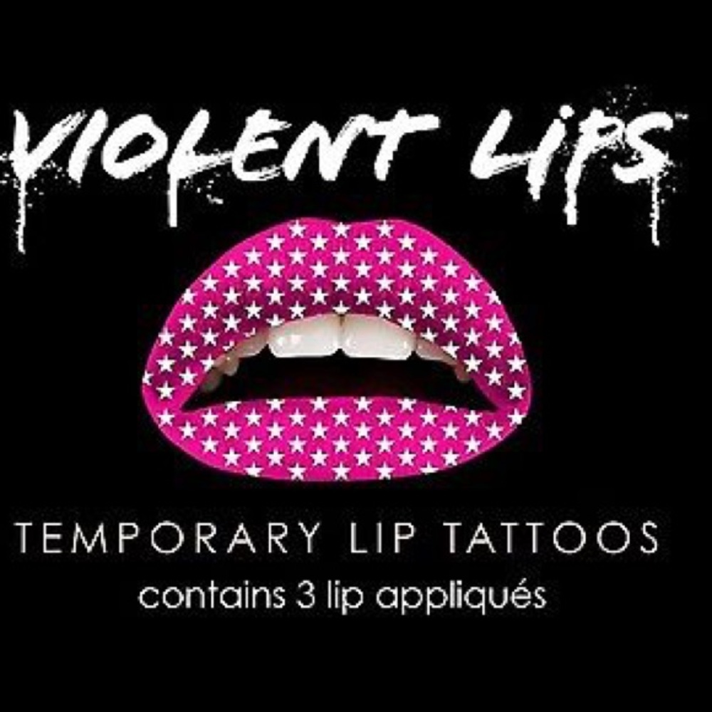 Pink & white stars violent lips