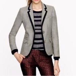 NWOT J Crew Schoolboy Gray Wool Blazer sz 4