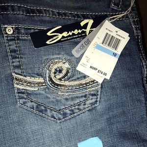 Brand new jeans boot cut thick stitch