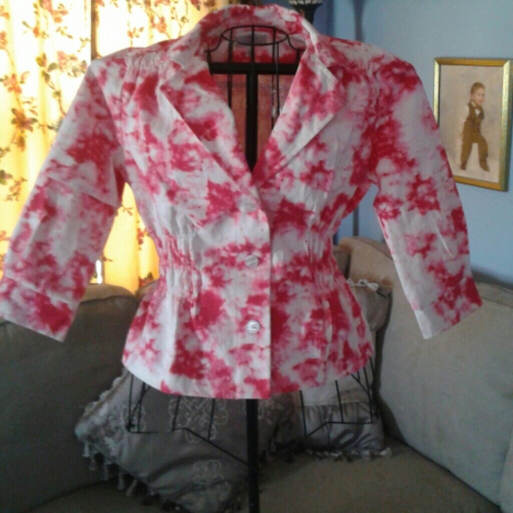 Tye Dye Gathered Jacket NWT