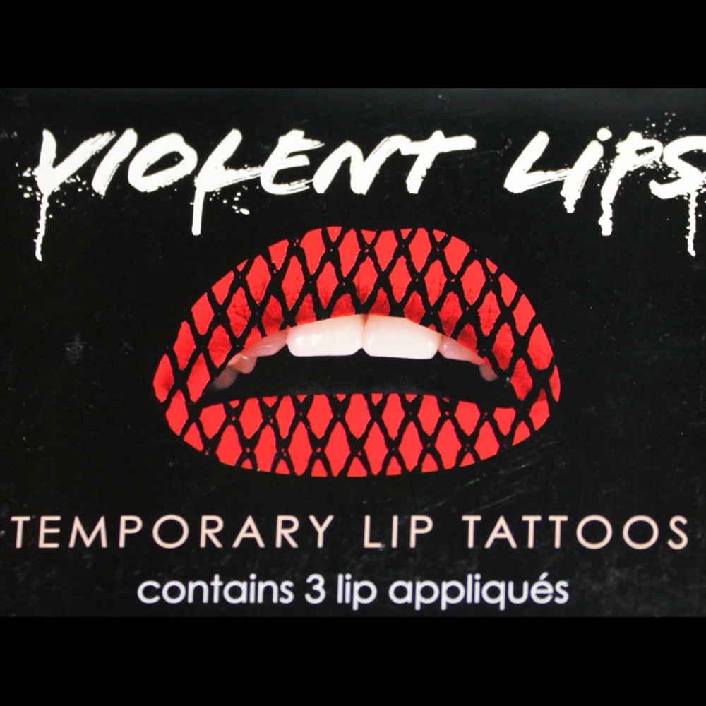 Black&Red fishnet violent lips