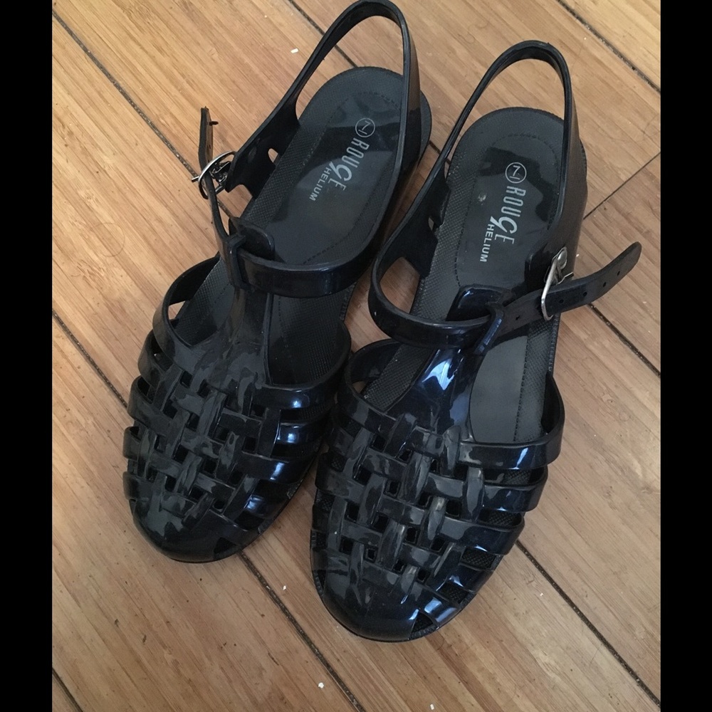 Black Jelly Sandals