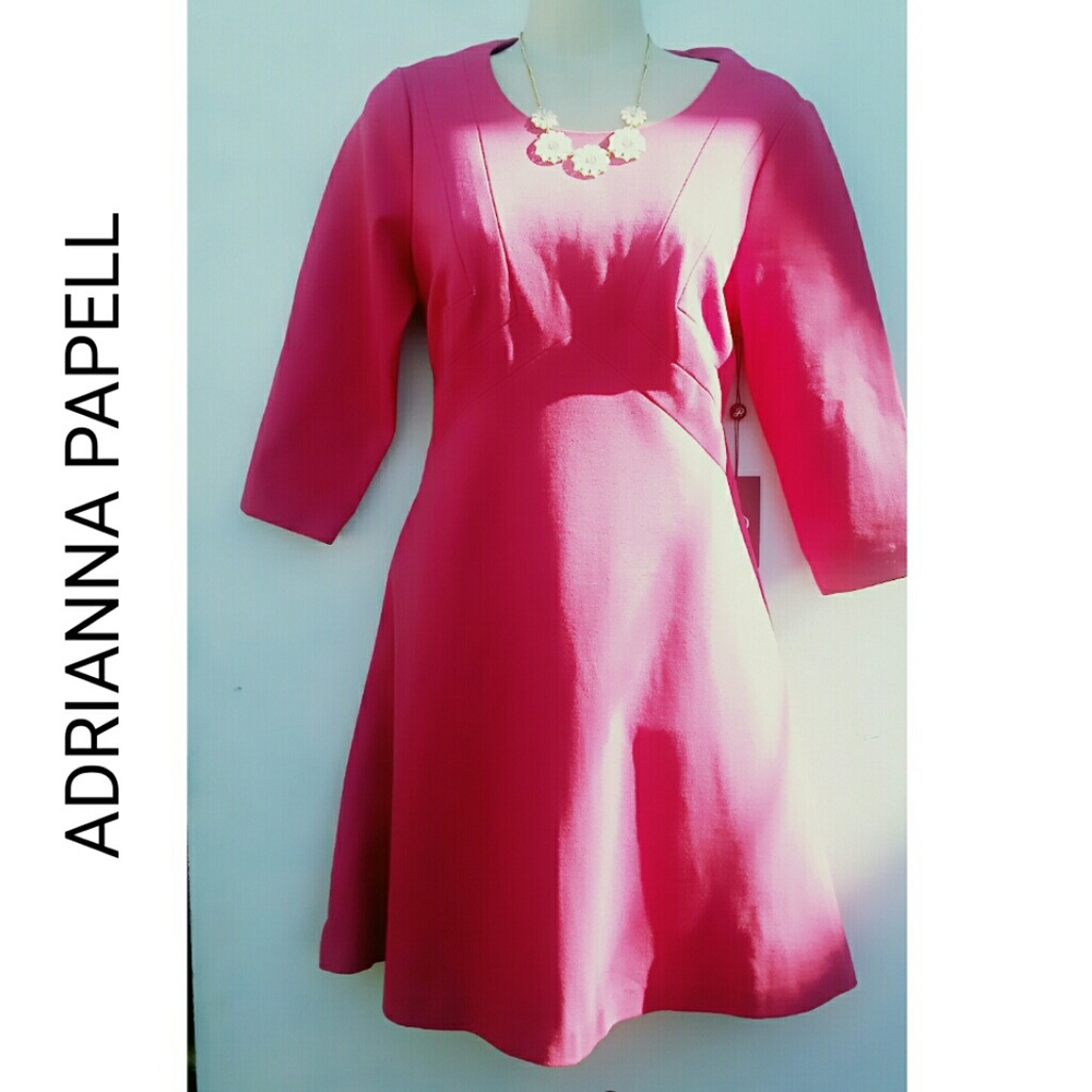 NWT! PINK STRUCTURED BODYCON TEACUP DRESS SZ 8 - Picture 3 of 7