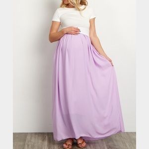 PERFECT FOR EASTER! PinkBlush Maternity Maxi Skirt