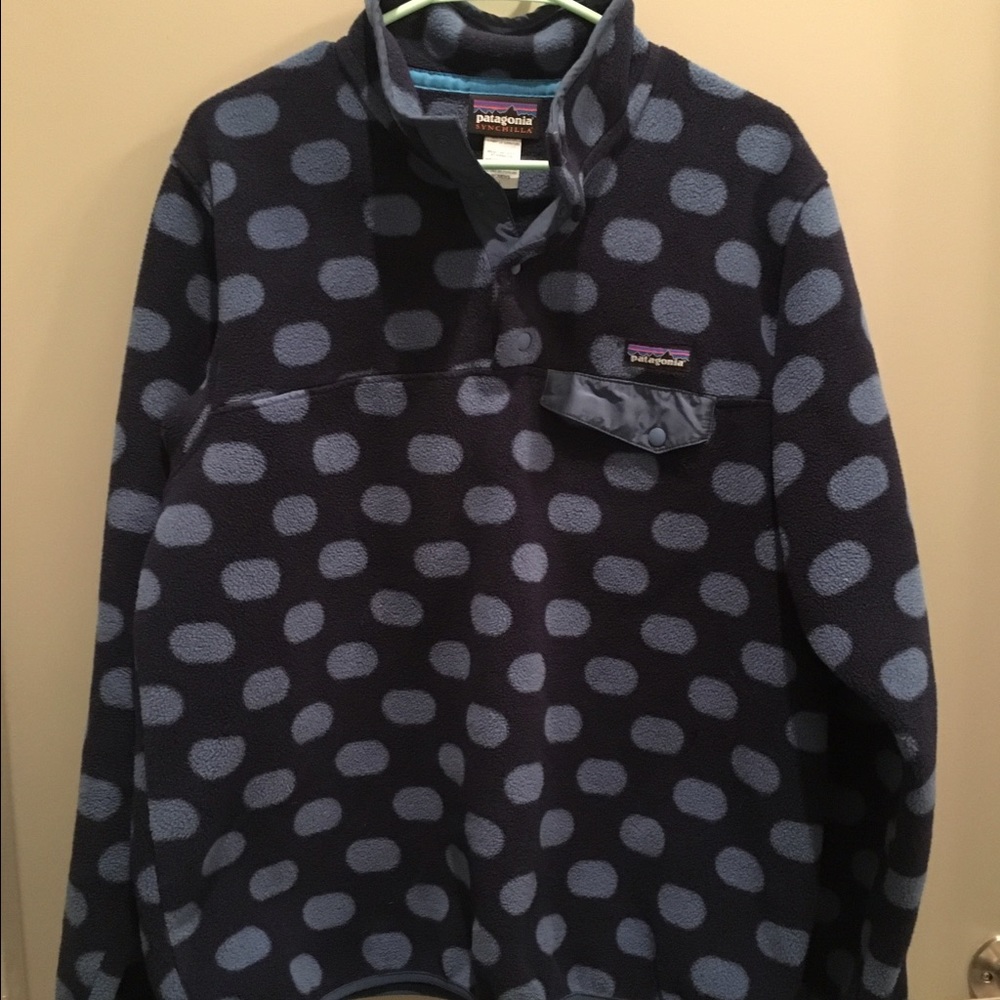 Patagonia Synchilla Snap-T polka dot pullover