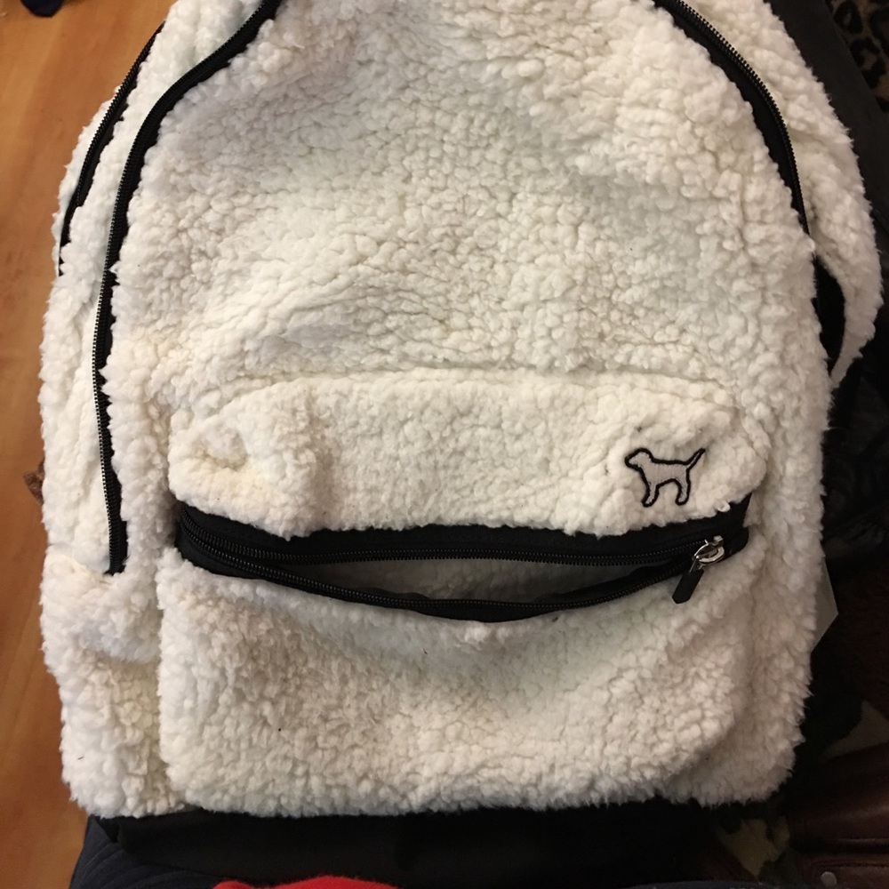 VICTORIA SECRET PINK FURRY BACKPACK