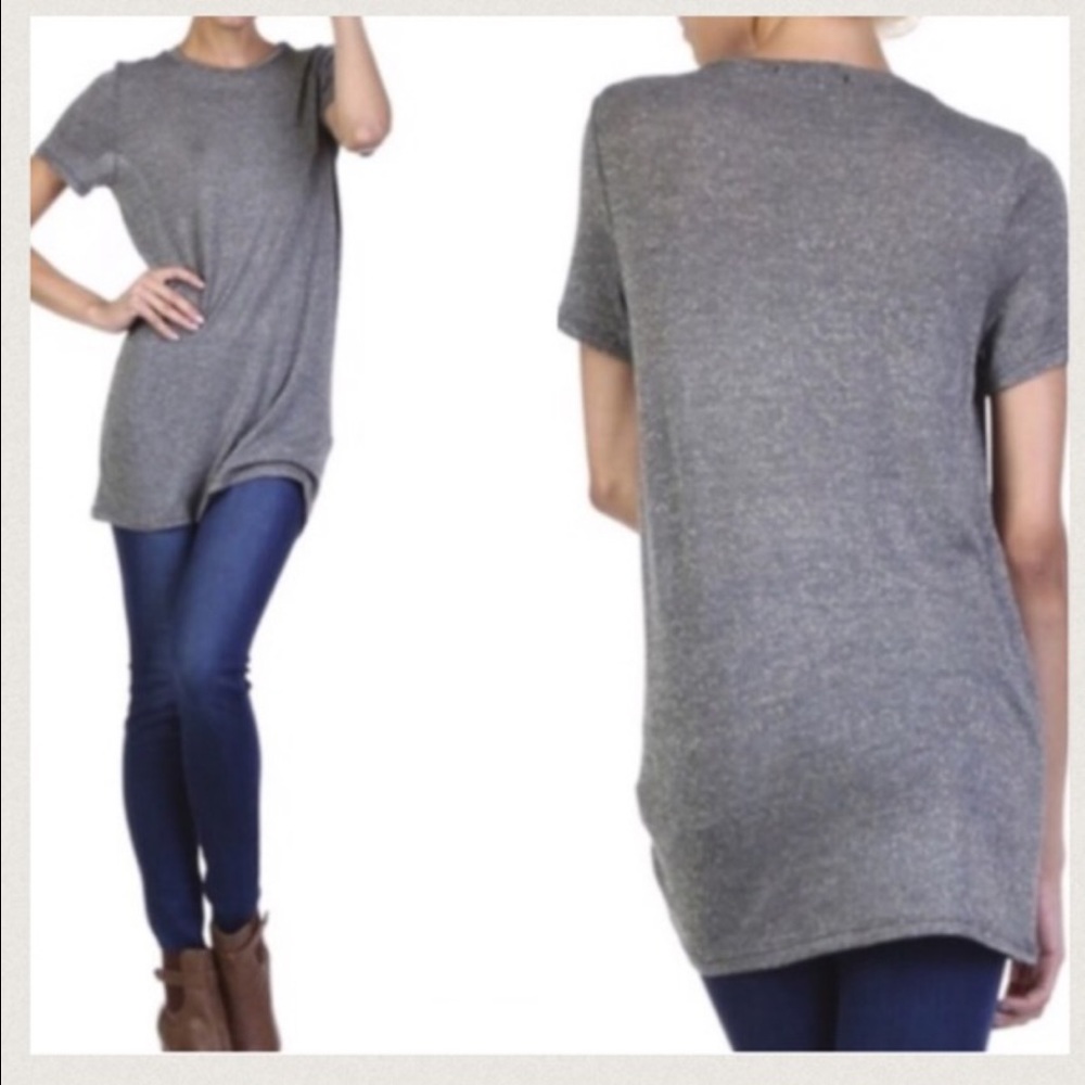 Long Metallic Tee