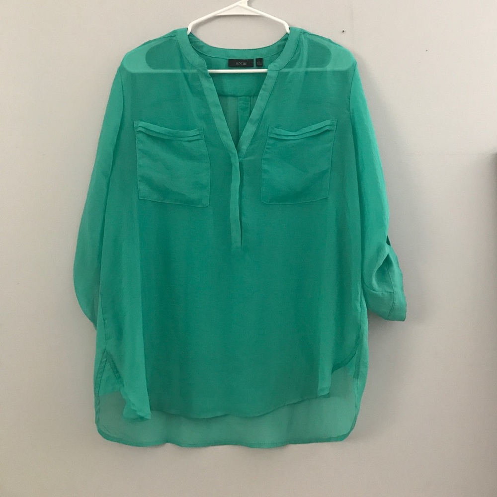 Teal blouse