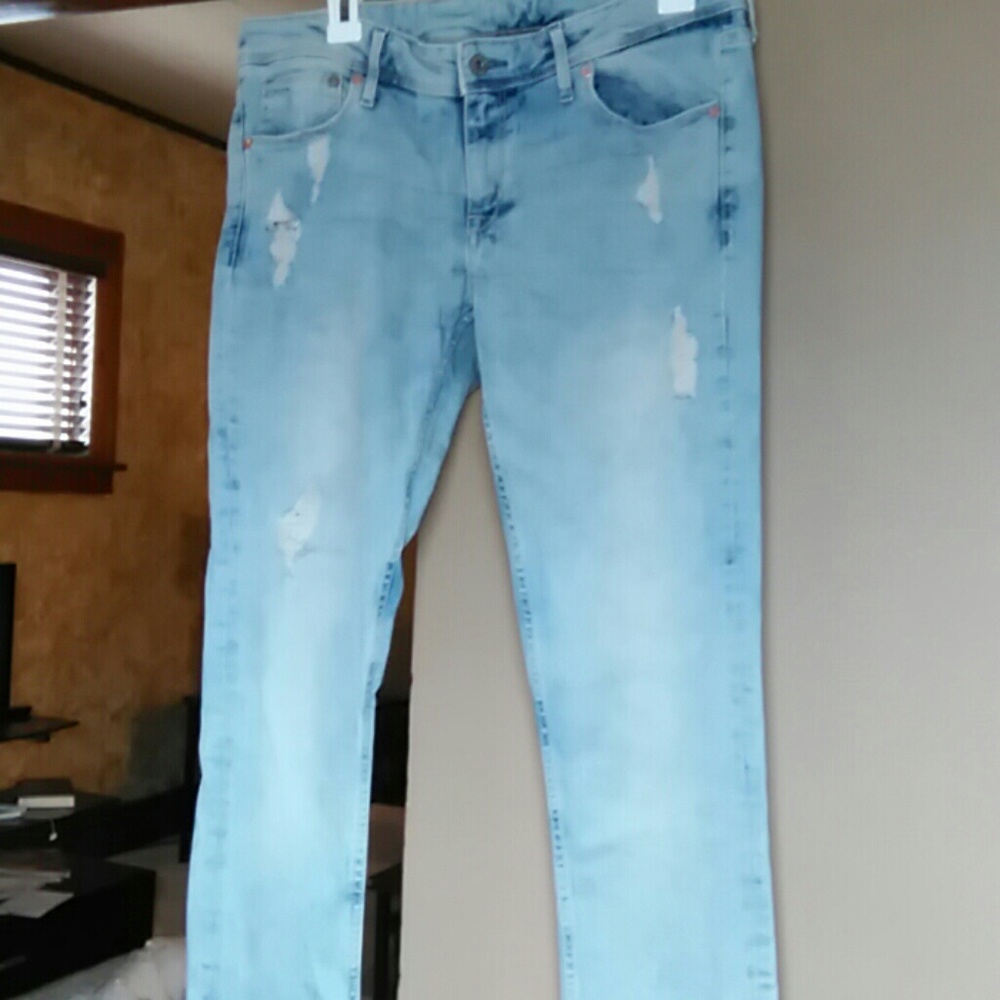 Distressed jeans