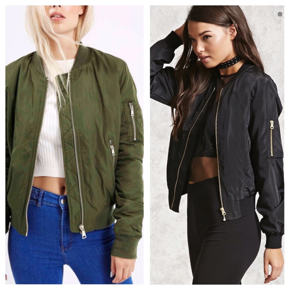 Olive & Black Bundle Bomber Jackets L