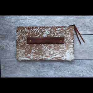 Large cowhide clutch