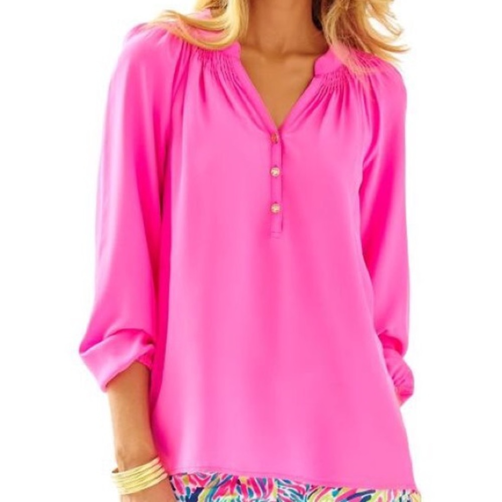 Lilly Pulitzer pink Elsa top