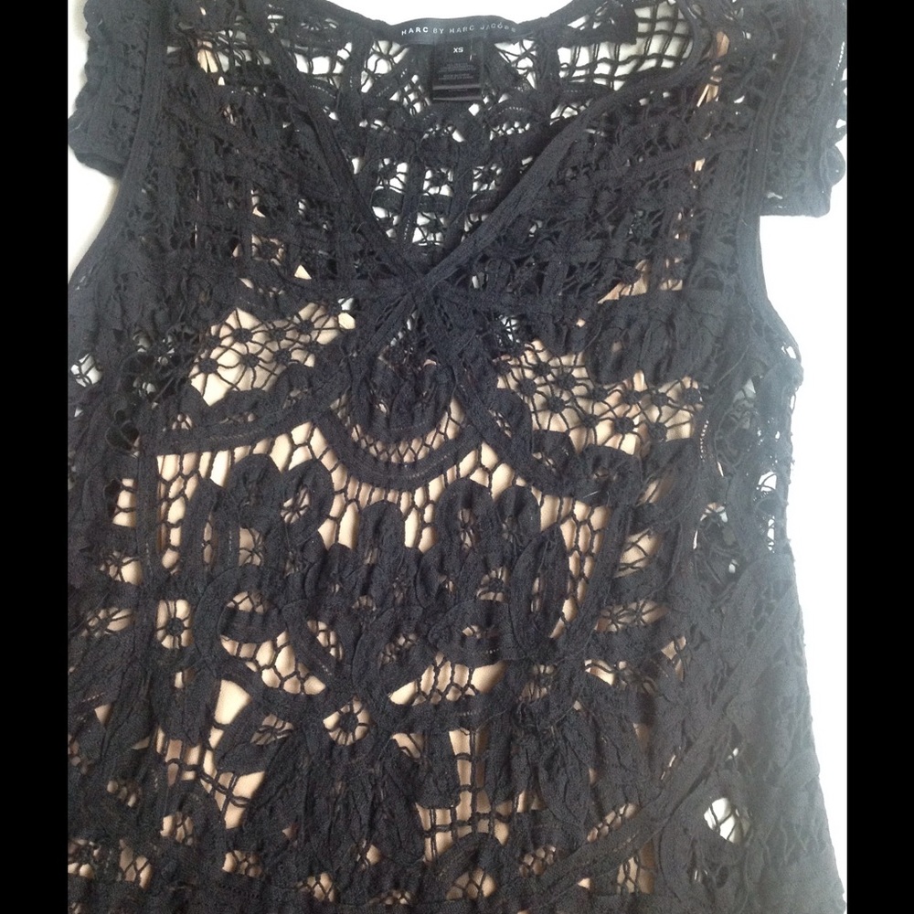 Marc by Marc Jacobs Black Lace Overlay Dress - Picture 4 of 7