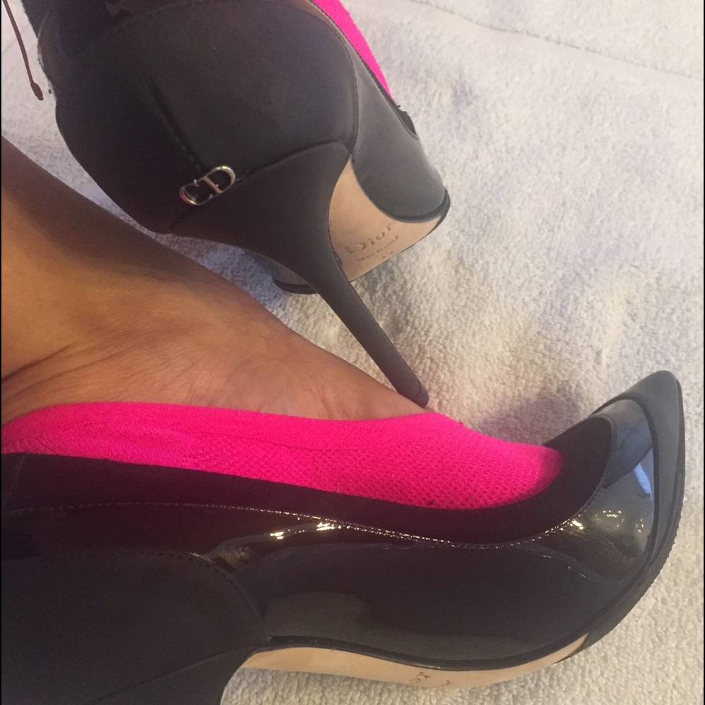 Christian Dior Blue Black patent leather size 6 - Picture 3 of 4