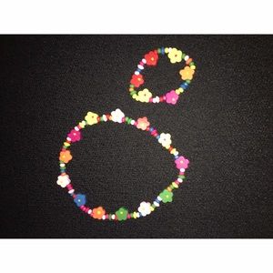 Accessories - Girls Wooden flower Necklace and Bracelet Set Accessories - Girls Wooden flower Necklace and Bracelet Set