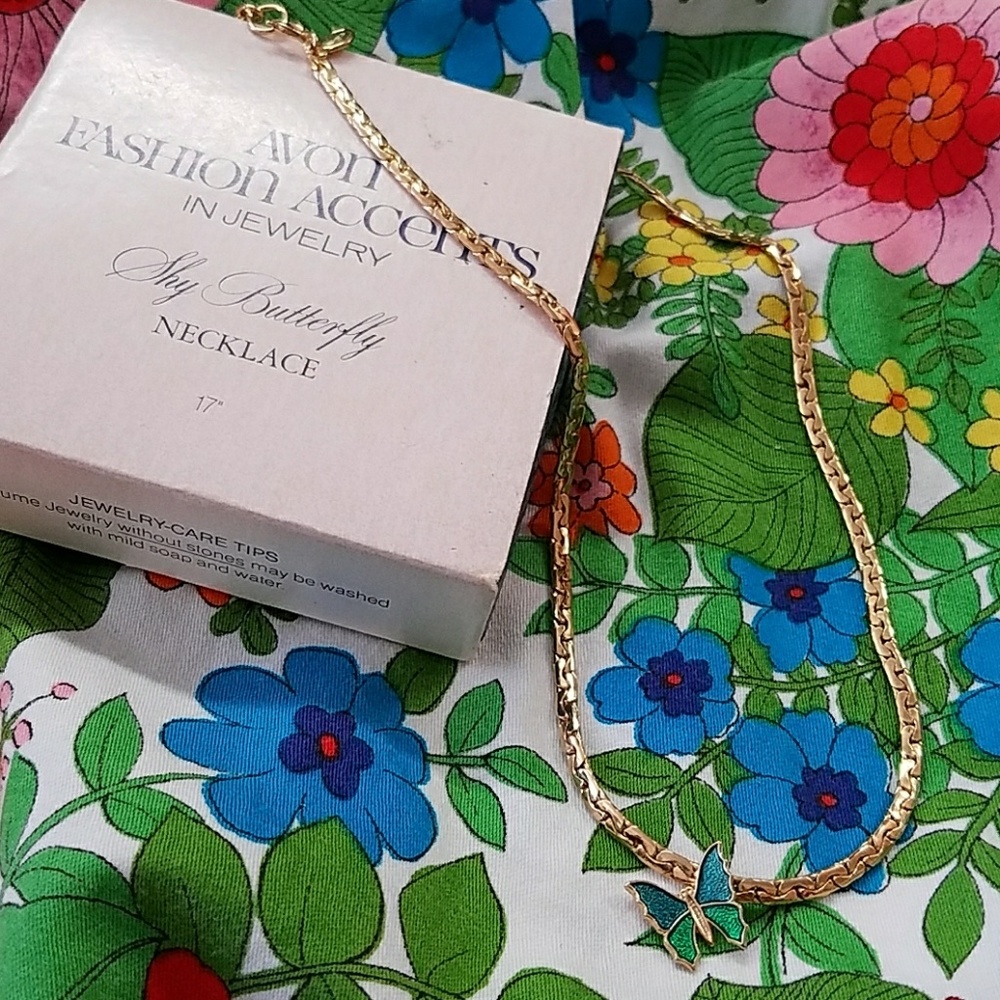Vintage Avon 'Shy Butterfly' Necklace NIB
