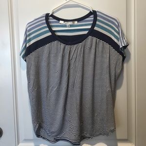 Max Studio Striped Tee. Size S.