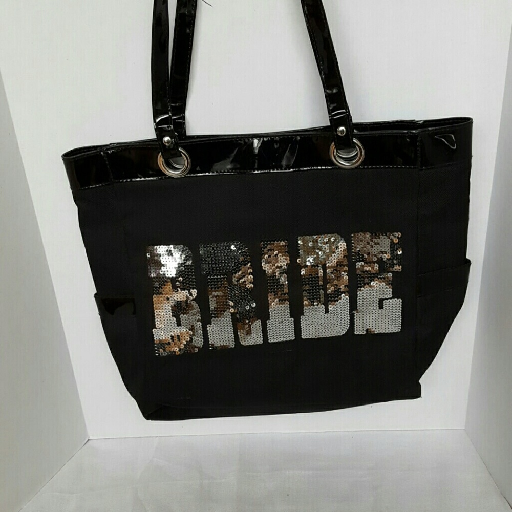 Black 'Bride' tote bag