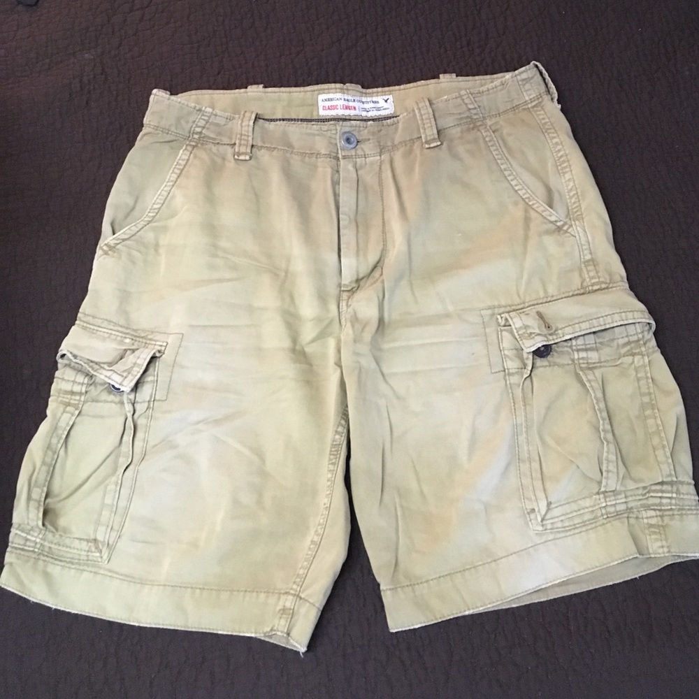 Mens American Eagle Tan Cargo Shorts size 38