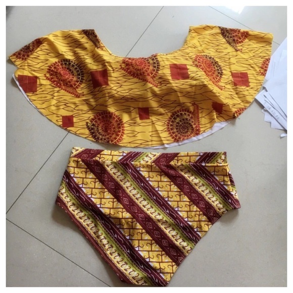 LAST ONE ❤️ African Print Off Shoulder Bikini - Picture 3 of 6