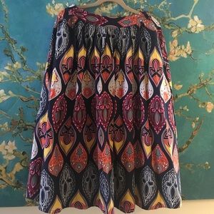 Multicolored African Midi Skirt