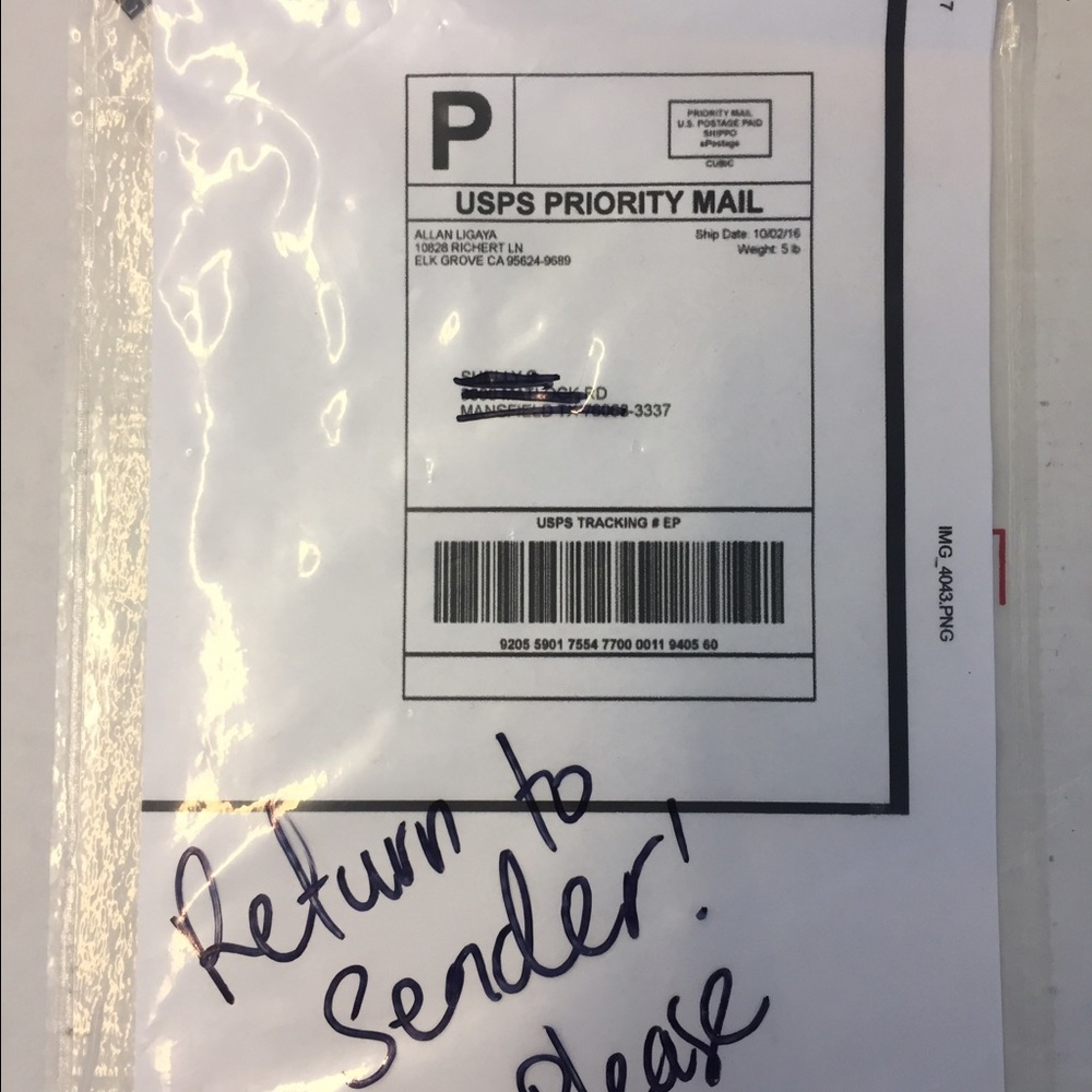 Not for sale.  Returning to sender