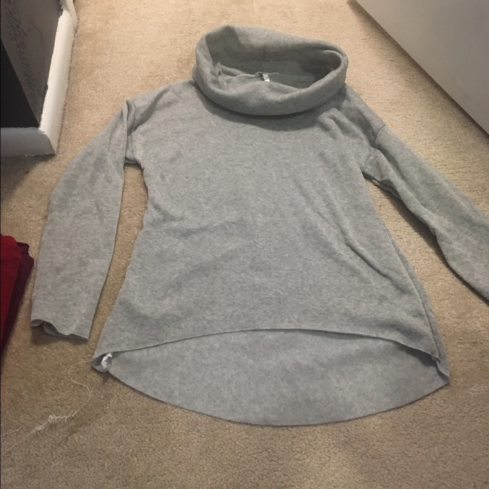 NWOT gray cowl neck sweatshirt...so soft!!!
