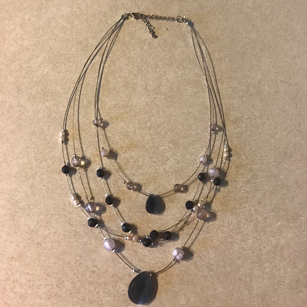 Wire beaded necklace