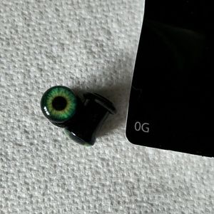 0 gauge acrylic eyeball ear plugs.