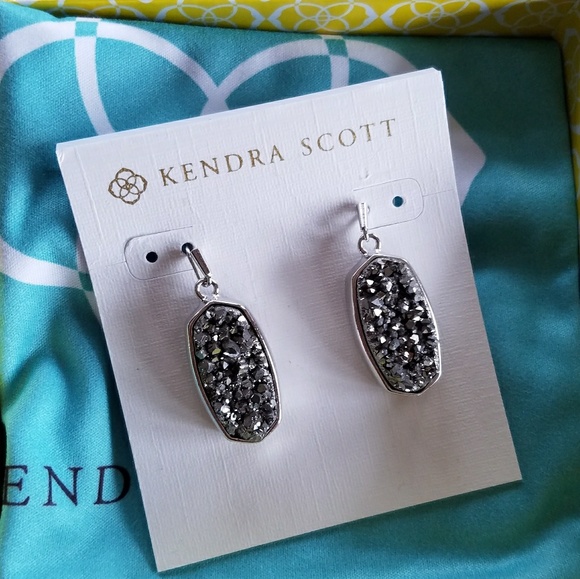 Kendra Scott Jewelry - New Kendra Scott Danay Platinum Drusy & Silver