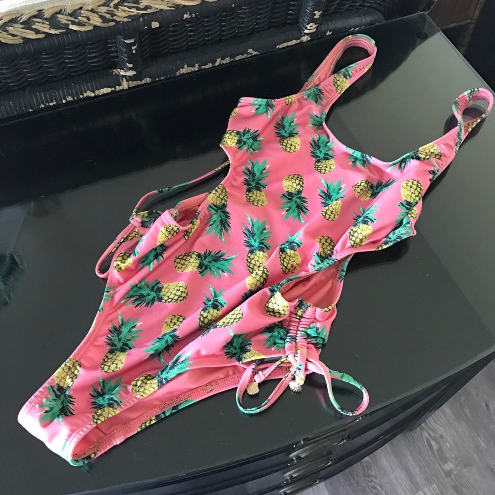 Wildfox pineapple one piece swim suit size small