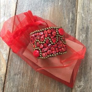 Beautiful beaded cuff!